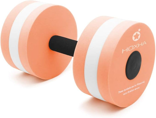 Aquatic Exercise Dumbell Set of 2 - Water Aerobic Exercise Foam Dumbbells Pool Resistance Fitness Equipment for Weight Loss