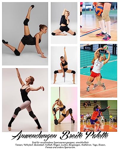 Knee Pads Volleyball Girls Kids Youth Women Men 7.8" Thick Padded Dance Knee Pad Soft Stretchy Knee Brace Breathable Knee Protector for Basketball Football Wrestling Pole Dance Yoga Knee Sleeve 1 Pair
