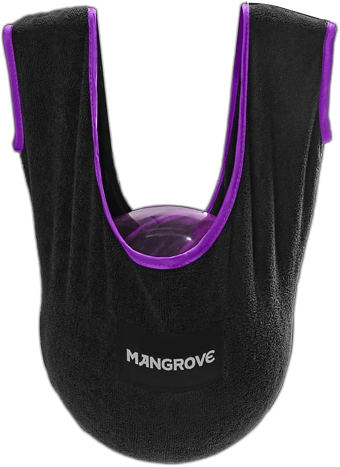 Mangrove Bowling Ball Polisher, Microfiber Bowling Towel See-Saw for Bowlers, Large Washable Bowling Shammy Seesaw, Ball Cleaner Holder Bag