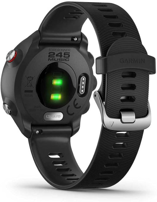 Garmin Forerunner 245 Music GPS Running Smartwatch, with Music and Running and Training Features, Black Band