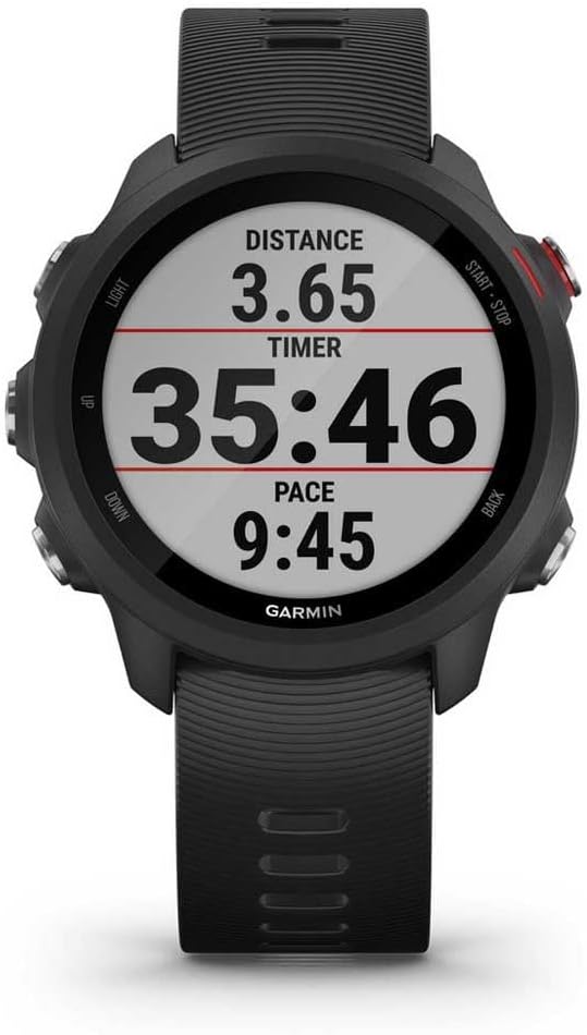 Garmin Forerunner 245 Music GPS Running Smartwatch, with Music and Running and Training Features, Black Band