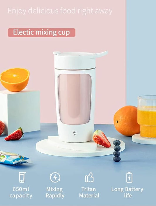 Electric Shaker Bottle, Blender Bottles For Protein Mixes, | Tritan | BPA Free| Portable Mixer Cup, Rechargeable Shake Cups And Meal Replacement Shakes, 22 oz(Blue)
