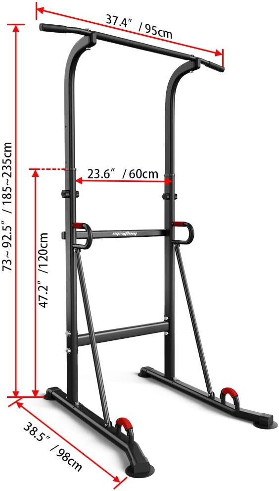 Power Tower Height Adjustable Pull Up Bar & 330LBS