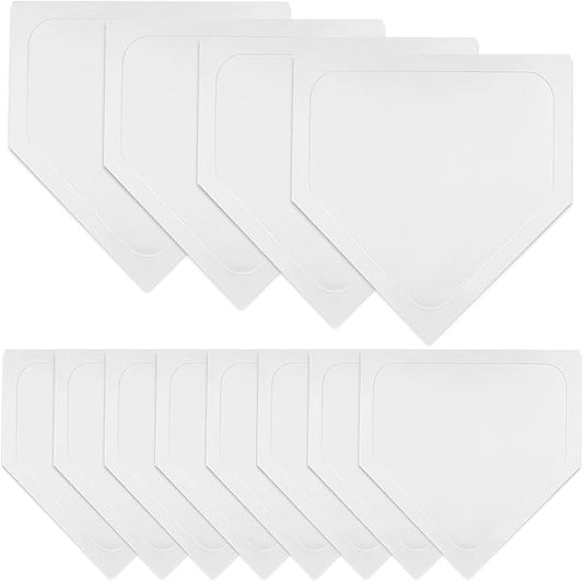 Mototo White Baseball Home Plate Rubber Baseball Bases 16 inch