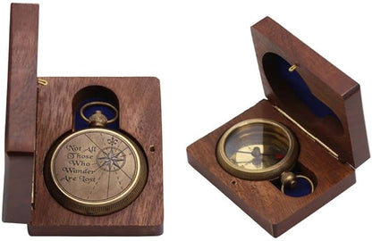 Antique Nautical Vintage Directional Magnetic Compass with Famous