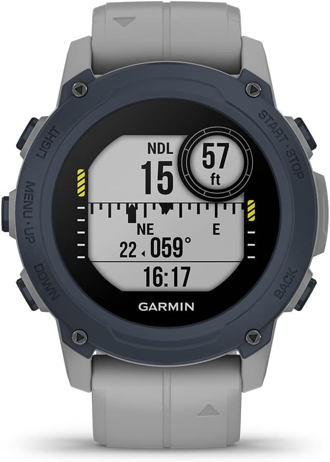 PlayBetter Garmin Descent G1 (Powder Gray) Dive Computer Watch Gift Box Bundle - Rugged Smart Watch with Compass & Depth Sensor, Surface & Exit Points - Includes Charger, Wall Adapter & Hard Case