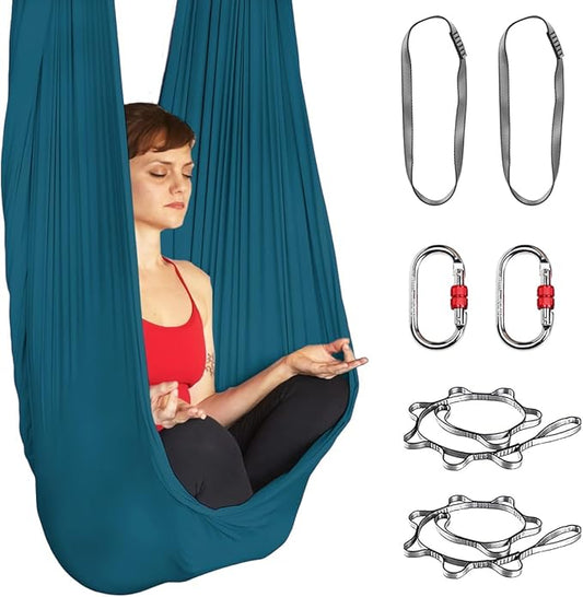 PRIOR FITNESS 5.5 Yards Aerial Yoga Hammock Set-