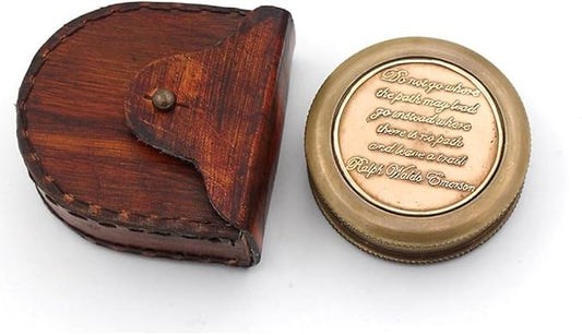 RII Solid Brass Compass Engraved Gifts for Men