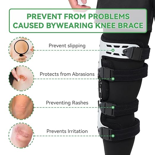 Orthomen Knee Brace Undersleeve, Reaction Compression Support Closed Patella Protects Skin from Abrasions and Irritations,Comfortable,Breathable, Lightweight,Non Slip Material (Pack of 2) Medium