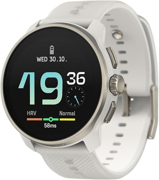 SUUNTO Race S GPS Sports Watch, 1.32" AMOLED Touchscreen w/Crown, 13 Days Battery Life, Training & Sleep Health Tracking, Dual-GNSS, 32GB Global Offline Maps, Lightweight for Running, Powder Gray