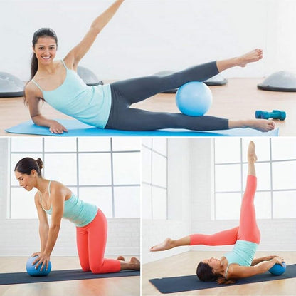 Vizuioer nononfish Mini Exercise Barre Ball for Yoga,Pilates,Stability Blance Exercise Training Gym Anti Burst and Slip Resistant BallWith Inflatable Straw (Blue)