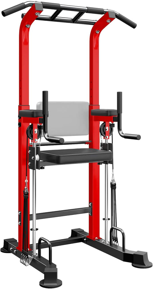 SogesPower Power Tower Dip Station Pull Up Bar