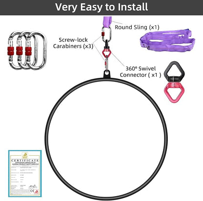 PRIOR FITNESS Aerial Hoop 33/35/37 inch Single Lyra