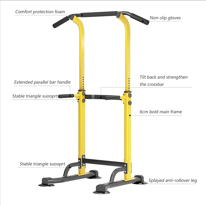 SogesPower Power Tower Dip Station Pull Up Bar