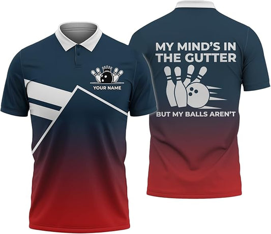 Personalized 3D Bowling Polo Shirts, Custom Name, Team Name Shirt, Bowling Shirts for Men Women, Birthday, Christmas