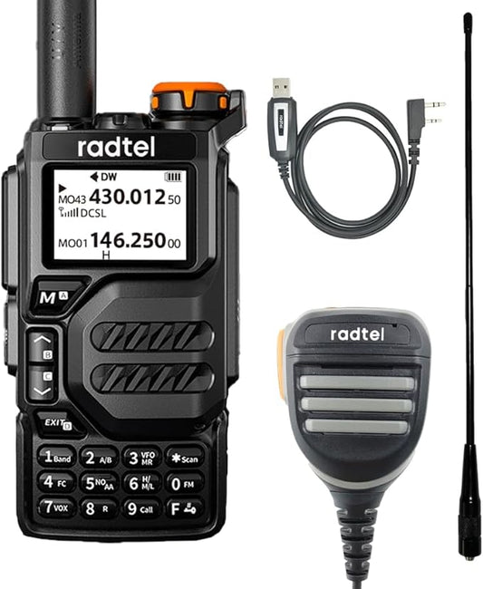 Radtel RT-590 Tri-Band Radio Air Band Receive Two-Way 200CH 5 5 Watts