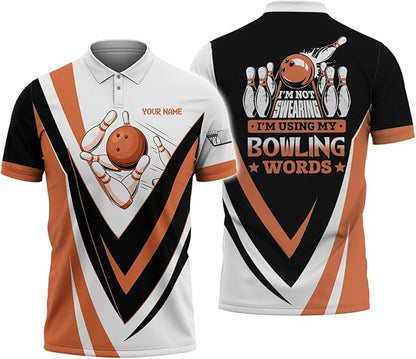 Personalized 3D Bowling Polo Shirts, Custom Name, Team Name Shirt, Bowling Shirts for Men Women, Birthday, Christmas