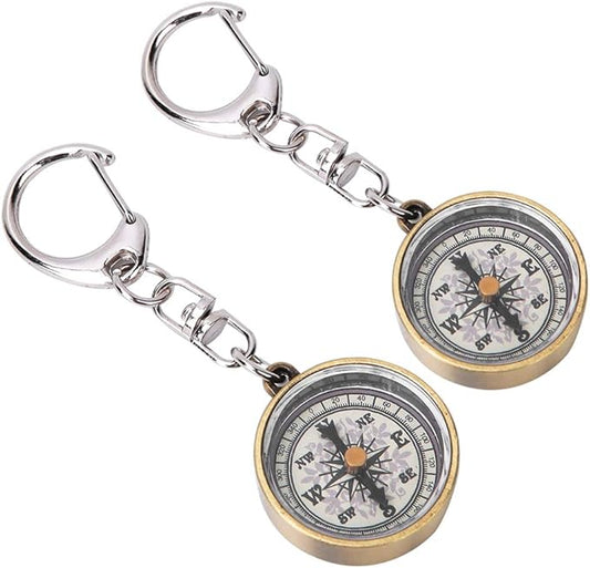 Keychain, Pack of 2 Vintage Outdoor Camping Hiking