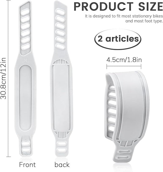 Exercise Bike Pedal Straps, Heavy Duty Adjustable Length Universal Pedal Strap Fits Most Bike Pedals Exercise Bike Bicycle Cycle for Home or Gym