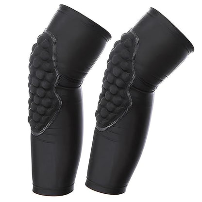 Topeter Kids Protective Knee Pads 1 Pair Basketball Crashproof Antislip Knee Sleeves Youth Black YXL