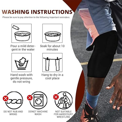 PISIQI Knee Pads Compression Pads Long Leg Sleeve Collision Avoidance Brace Protection Knee Sleeve for Basketball Football Volleyball Cycling (1 Pair)