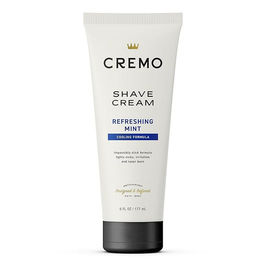 Cremo Shaving Cream, Barber Grade Cooling Shave Cream, Astonishingly Superior Ultra-Slick Shaving Cream for Men, Fights Nicks, Cuts and Razor Burn, 6 Fl Oz