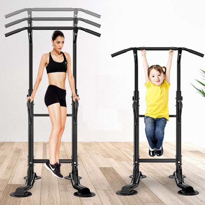 DlandHome Power Tower Dip Station Pull Up Bar