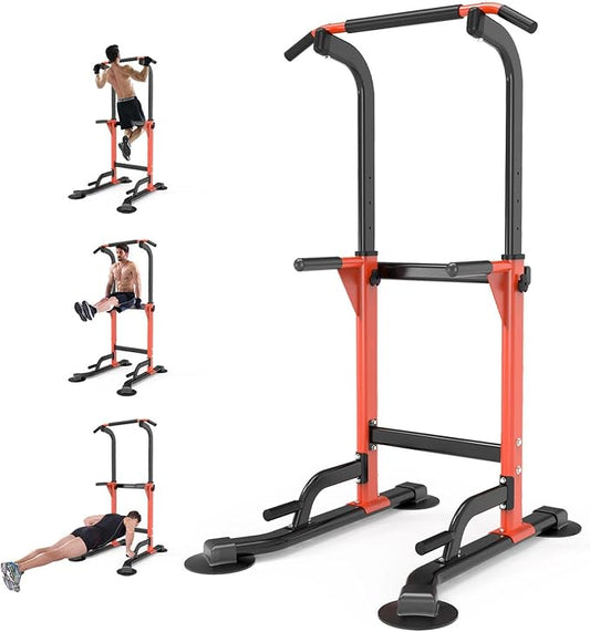 Pull Up Dip Station For Home Gym Strength 330LBS T055CDC T055CDC