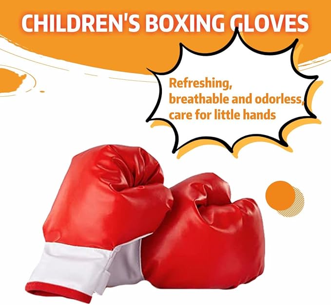 Everlast Kids Boxing Set with Stand, Adjustable Punching Bag for Boys & Girls Aged 3-10, Includes Boxing Gloves