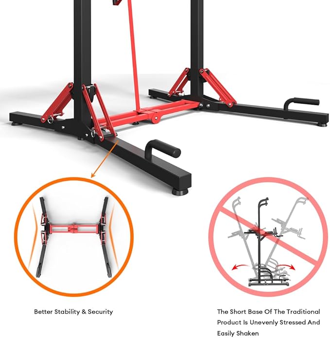 ONETWOFIT Power Tower Pull Up Bar Station 400LBS