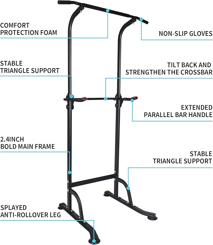Adjustable Height Dip Bar Station