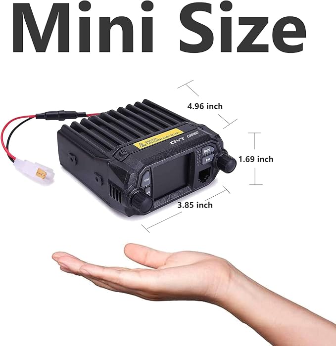 GMRS Mobile Radio Mini Size 20 Watt Long GS800D