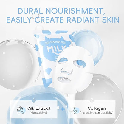 Milk Skincare Sets for Teen Girls,10IN1 Skin Care for Teens 10-12,Milk Skin Care Routine Kit for Women,Girls 10-12,Teen Skin Care Kit,Mother Day Gifts,Moisturizing & Gentle (One Size, Milk StyleB)