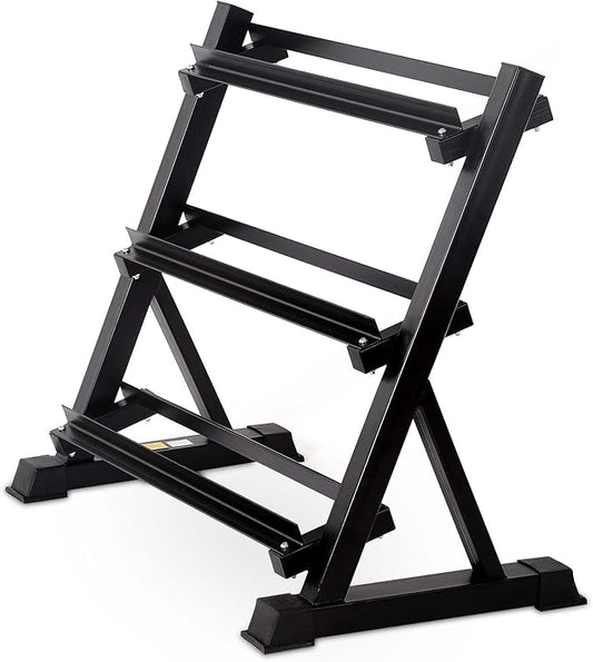 FDW 3-Tier Dumbbell Rack Weight Storage Rack for Home Gym,Multilevel Weight Rack Suitable for Dumbbells of Different Sizes