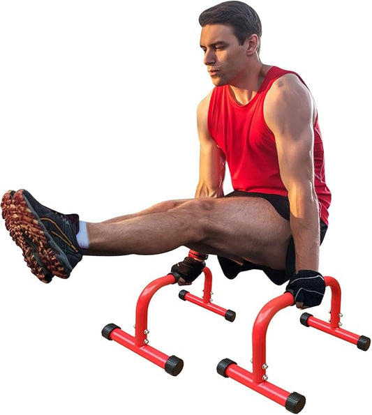 Dip Stand Station, Adjustable Height Dip Station for Strength Training, Heavy Duty Steel Parallel Push Up Stand, Home Gym Fitness Workout Dip bar Station,Tricep Dips, Pull-Ups, Push-Ups