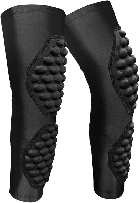 Topeter Knee Calf Padded Compression Leg Sleeve for Kids, Youth Thigh Sports Protective Shin Brace Support 1 Pair