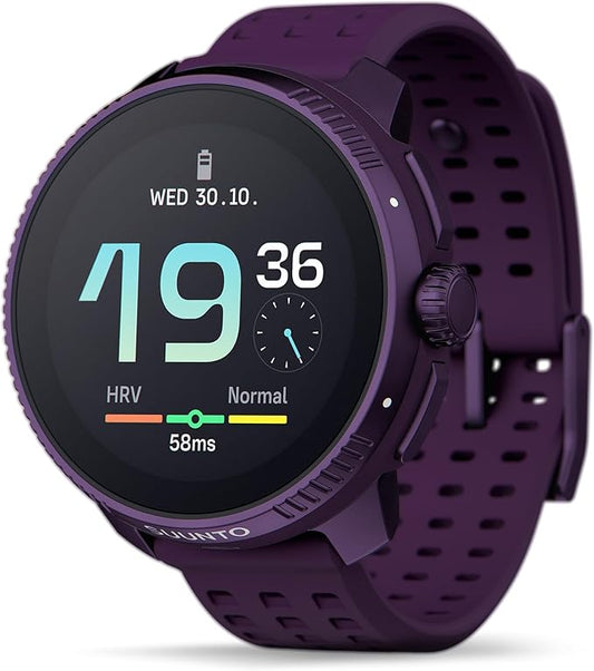 SUUNTO Race GPS Sports Watch, 1.43" AMOLED Touchscreen w/ Crown, 26 Days Battery Life, Training & Sleep Health Tracking, Dual-GNSS, 32GB Global Offline Maps, Lightweight for Running, Ti Amethyst