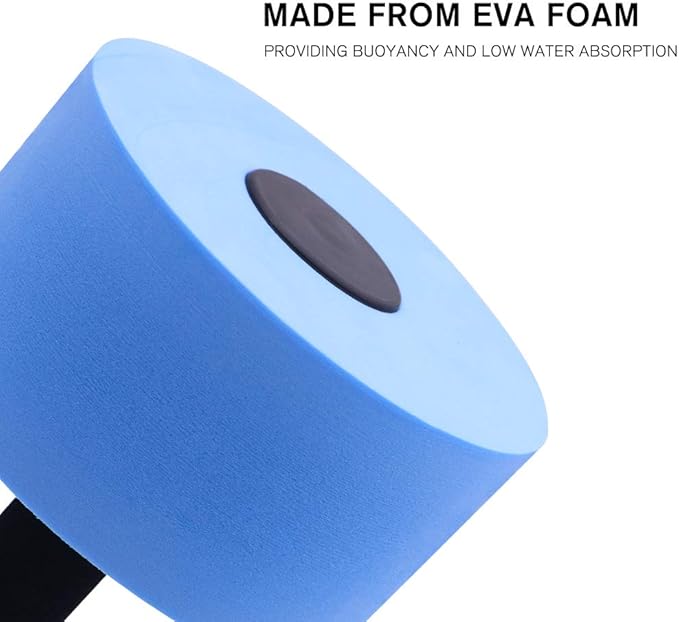 Water Dumbbells, Blue Aqua Dumbbells Set High-Density EVA-Foam Dumbell Resistance for Water Aerobics Fitness and Pool Exercises