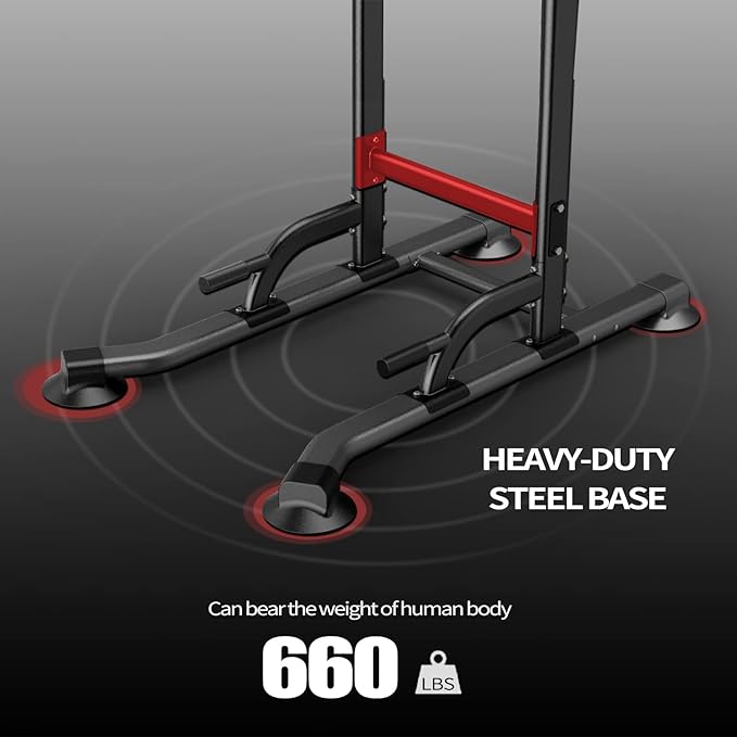 Power Tower Adjustable Height Pull Up & Dip