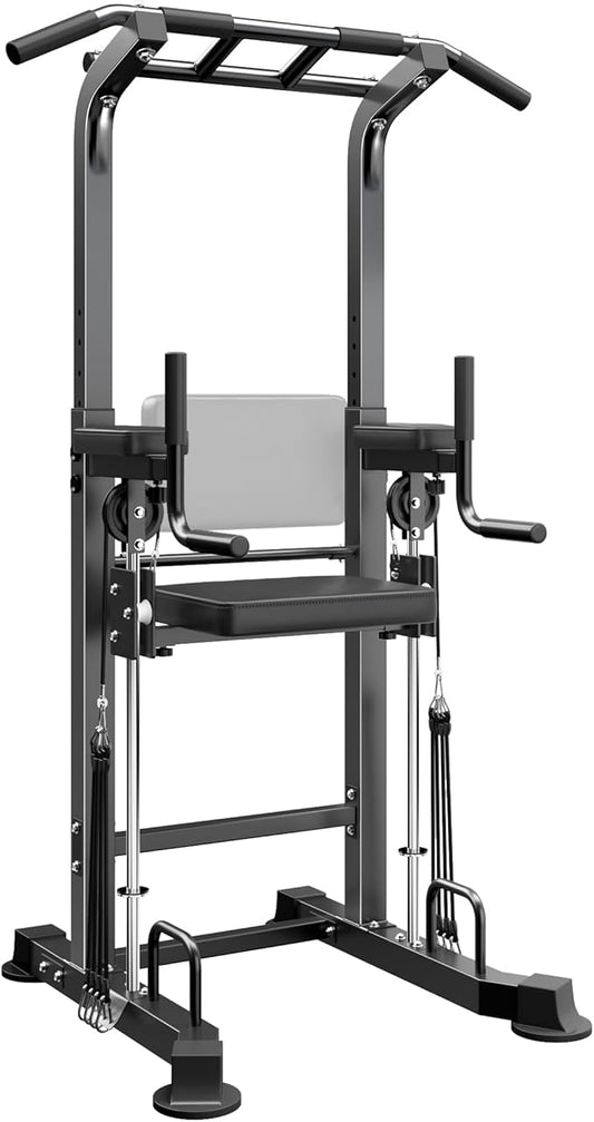 SogesPower Power Tower Dip Station Pull Up Bar
