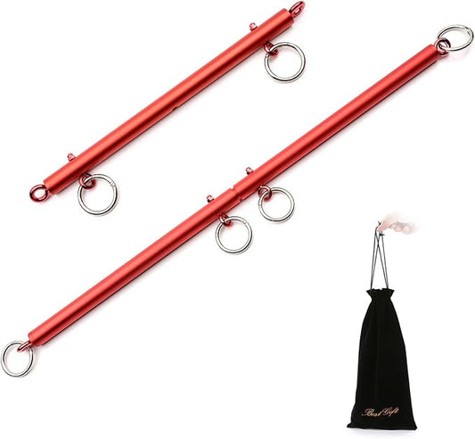 TMEOIIPY Expandable 2 Pcs Red Pilates Spreader Bar