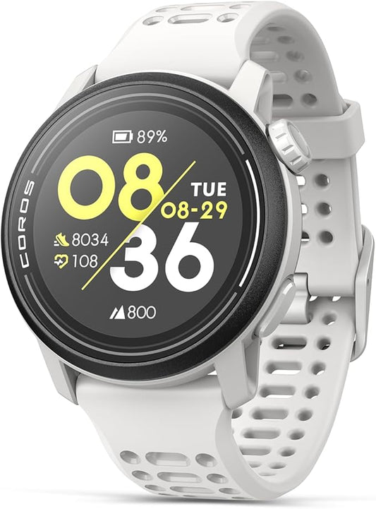 COROS PACE 3 GPS Sport Watch–Lightweight, Comfortable Running Watch, 17-Day Battery Life, Accurate GPS, Heart Rate Monitor, Navigation, Sleep Tracking, Training Plan, Run, Bike, and Ski-White Silicone