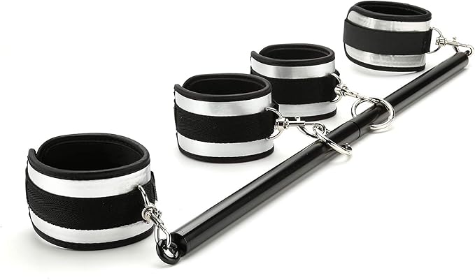 Pilates Spreader Bar Kit with 4pcs Fur Pink