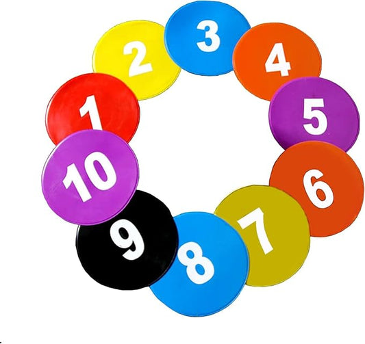 TNZMART 9 Inch Spot Markers Multicolor Number Football
