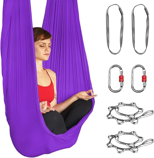 PRIOR FITNESS 5.5 Yards Aerial Yoga Hammock Set-