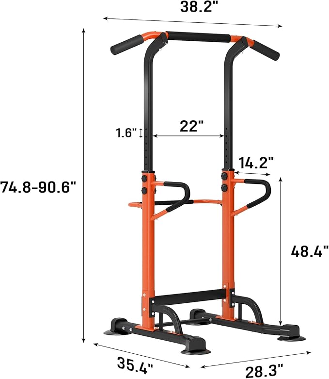 DlandHome Power Tower Dip Station Pull Up Bar