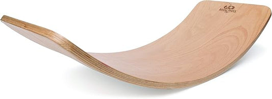Kinderfeets, Kinderboard, Waldorf Original Wooden Balance Board for Toddlers, Kids, Teens, Adults -Wobble Balance Board - Kids Wooden Toys Learning Toys - Rocker Board Yoga and Exercise