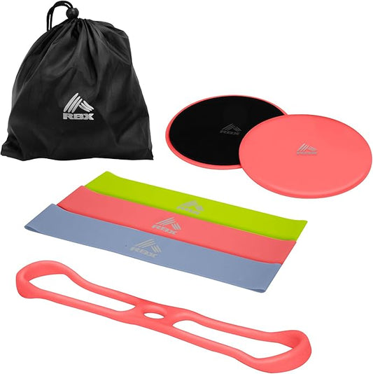 RBX 5 Piece Home Gym Workout Kit - Light 8 Resistance