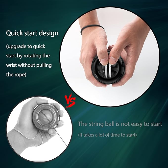 Wrist Trainer Ball Auto-Start Wrist Strengthener Gyroscopic Forearm