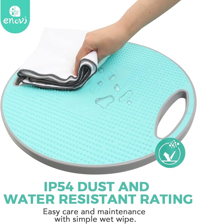 Turquoise Balance Board, Wobble Board, For Standing Desk, Physical Therapy and Core Training, Home Gym, 360° Rotation Non-Skid Balance Trainer